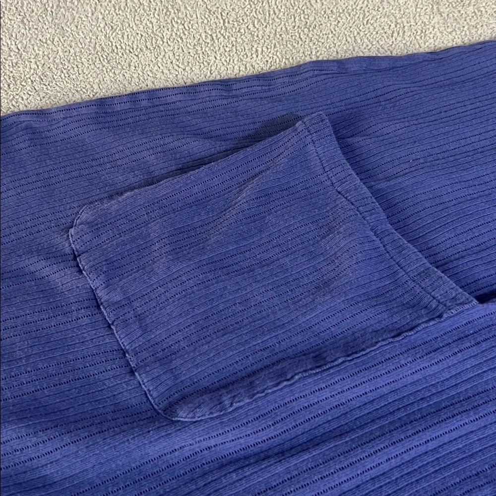 Pact - Dreamy Blue Pointelle Ribbed Sleep Romper - Size XL - Picture 10 of 14